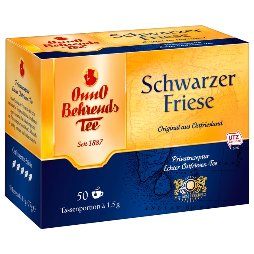 Onno Behrends Tee Schwarzer Friese 75g. 50 Beutel